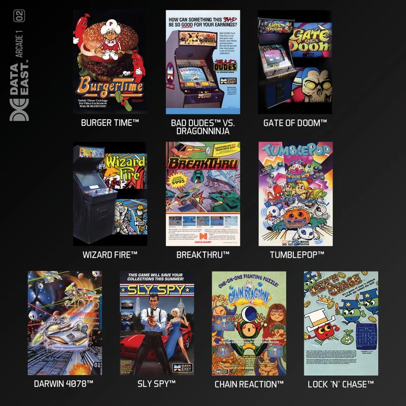 Blaze Evercade - Data East Arcade Collection 1 - Cartouche Arcade n°2