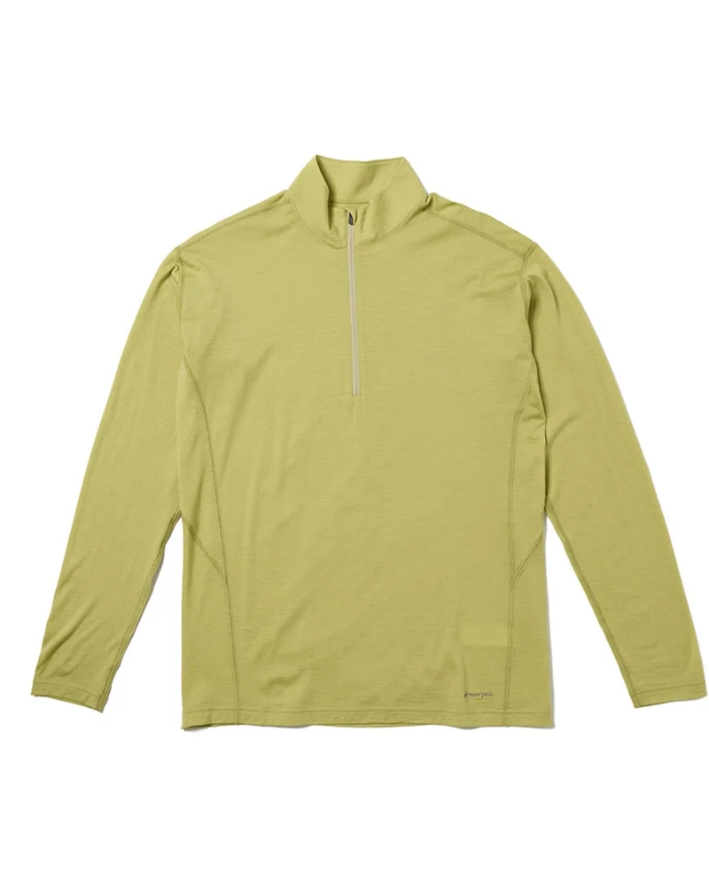 Snow Peak - Pull Demi-Zip Laine - Vert Clair