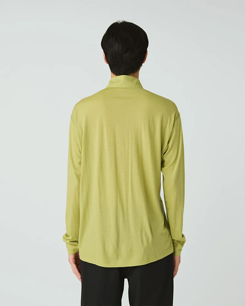 Snow Peak - Pull Demi-Zip Laine - Vert Clair