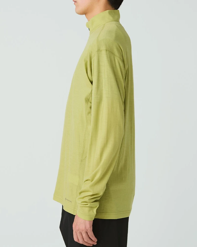 Snow Peak - Pull Demi-Zip Laine - Vert Clair