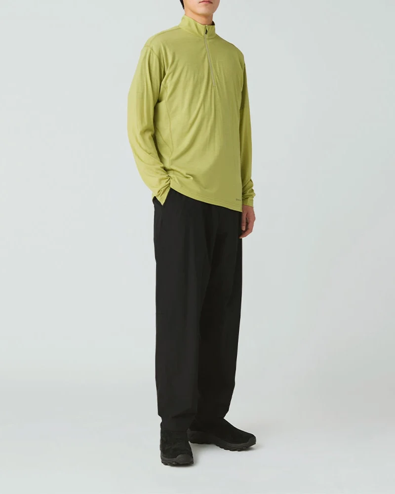 Snow Peak - Pull Demi-Zip Laine - Vert Clair