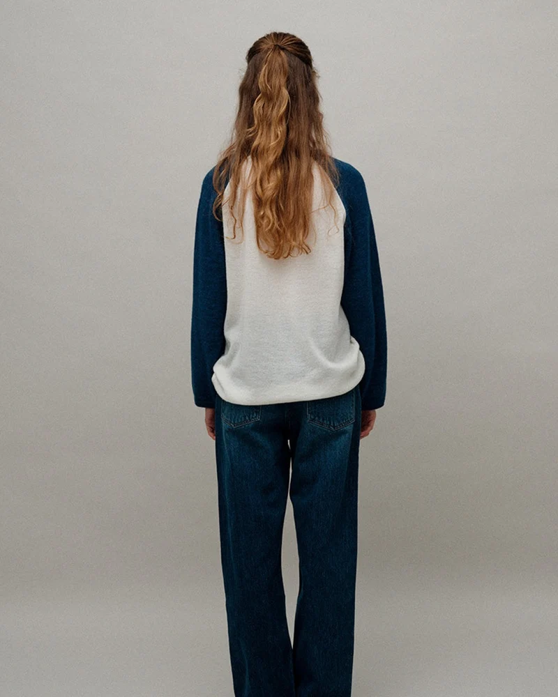 Nothing Written - Maille Palie - Ivoire & Bleu
