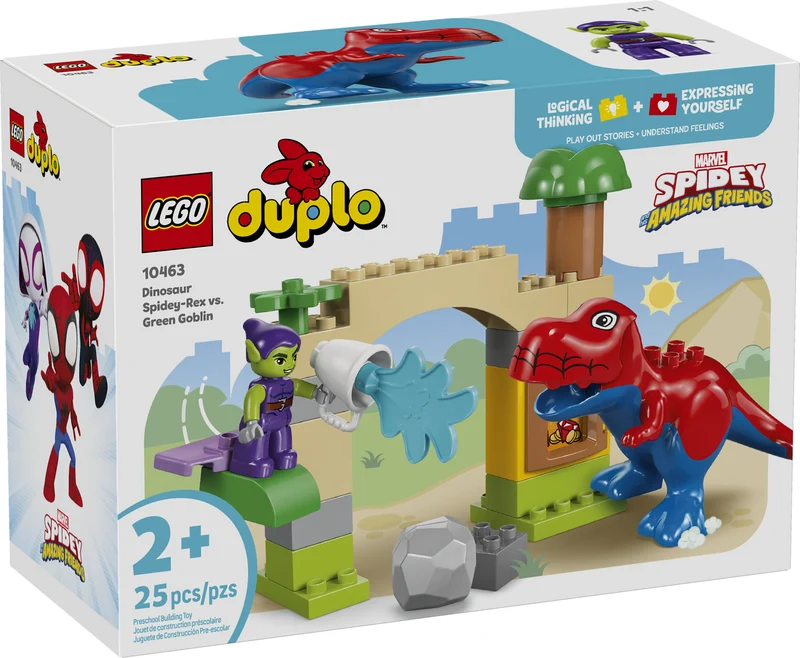 Le dinosaure Spidey-Rex contre le Bouffon vert