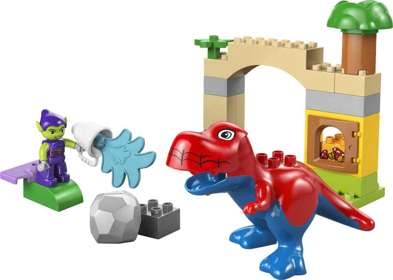 Le dinosaure Spidey-Rex contre le Bouffon vert
