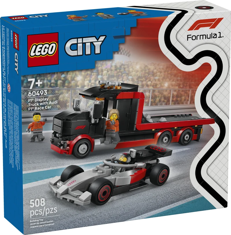 Le camion d’exposition de F1 avec voiture Audi