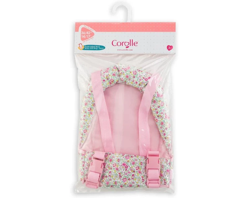 Porte-bébé fleuri pour poupon 36 et 42 cm