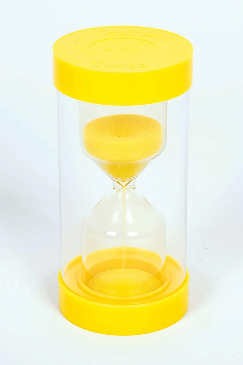 Sablier jaune - 3 minutes 16cm