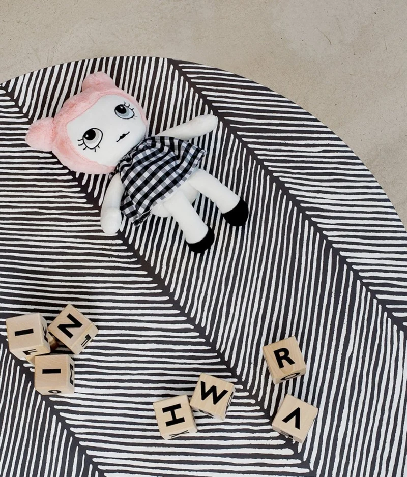 Tapis Protège Sol Rond SPLAT MAT | Sandy Lines - Anchor