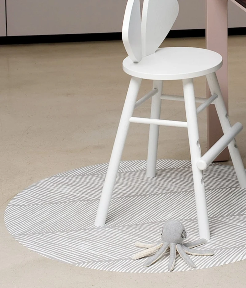 Tapis Protège Sol Rond SPLAT MAT | Sandy Lines - Stone