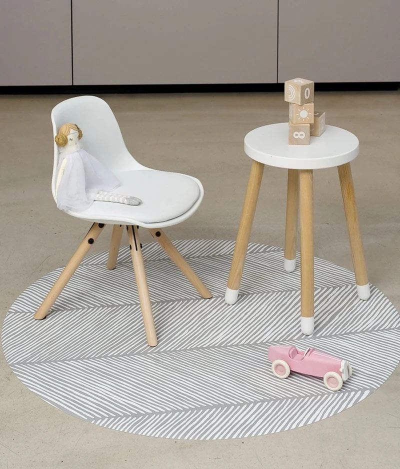 Tapis Protège Sol Rond SPLAT MAT | Sandy Lines - Stone