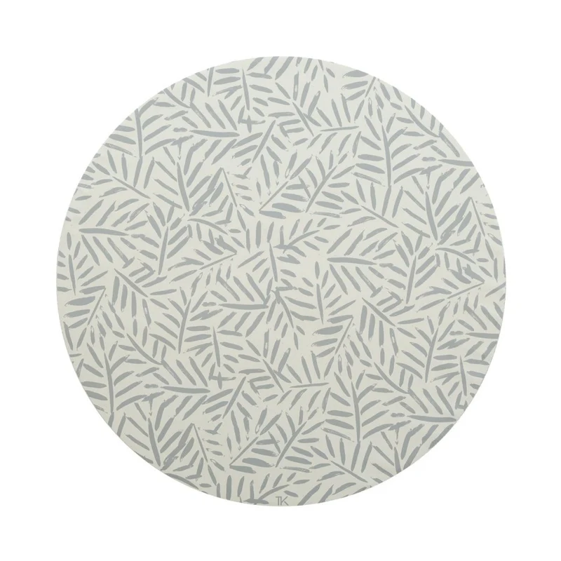 Tapis Protège Sol Rond SPLAT MAT | Ocean Leaves - Stone
