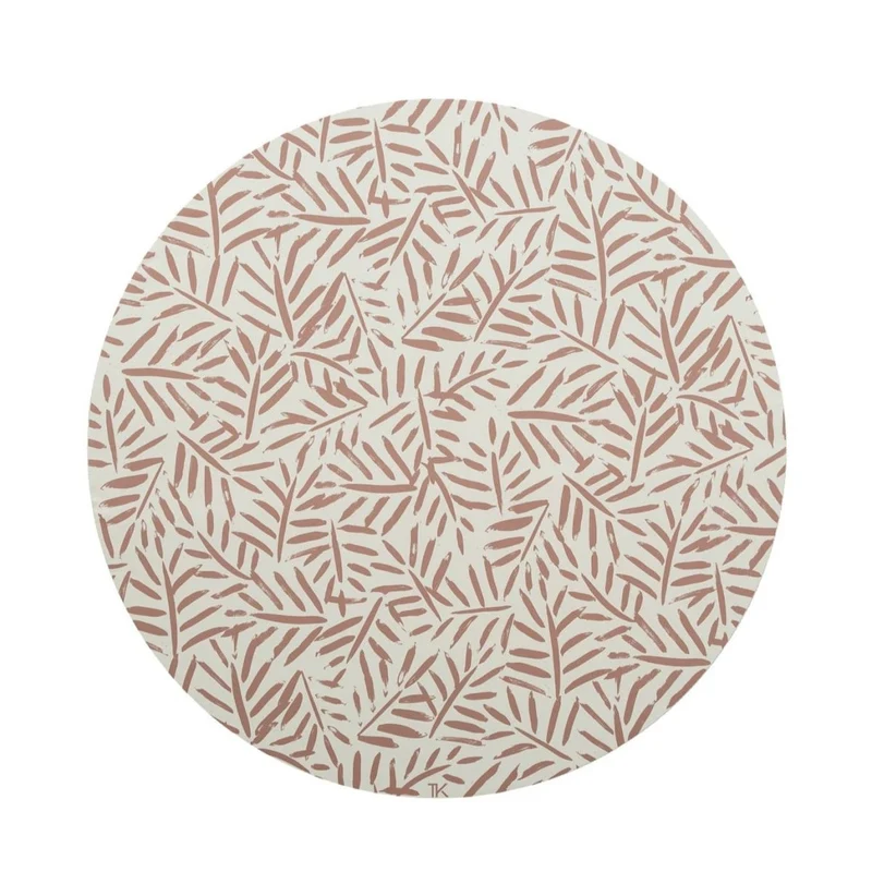 Tapis Protège Sol Rond SPLAT MAT | Ocean Leaves - Sea Shell