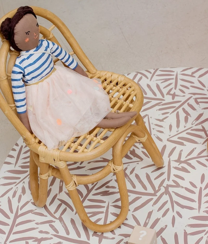 Tapis Protège Sol Rond SPLAT MAT | Ocean Leaves - Sea Shell