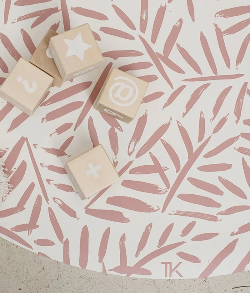 Tapis Protège Sol Rond SPLAT MAT | Ocean Leaves - Sea Shell