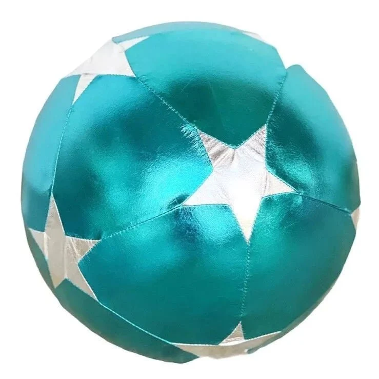 Ballon Foot Bleu à étoiles Argent 30 cm
