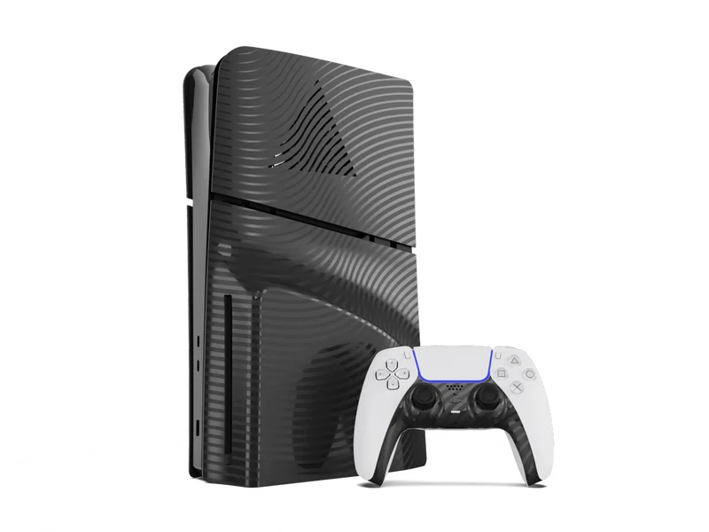 Black Wave Faceplates Kit pour PS5 SLIM