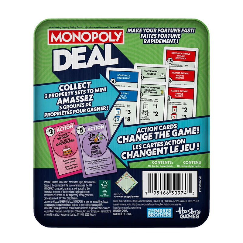 Monopoly Deal de luxe boitier de métal