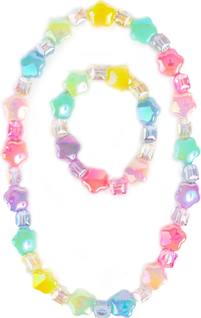 Collier & bracelet arc-en-ciel