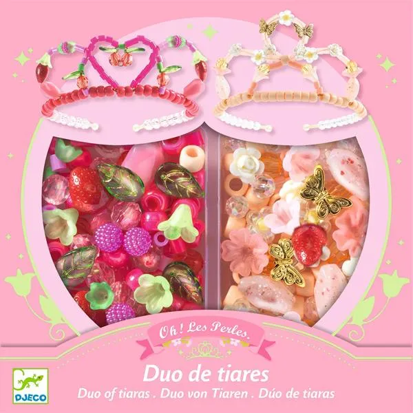 Duo de tiares rose