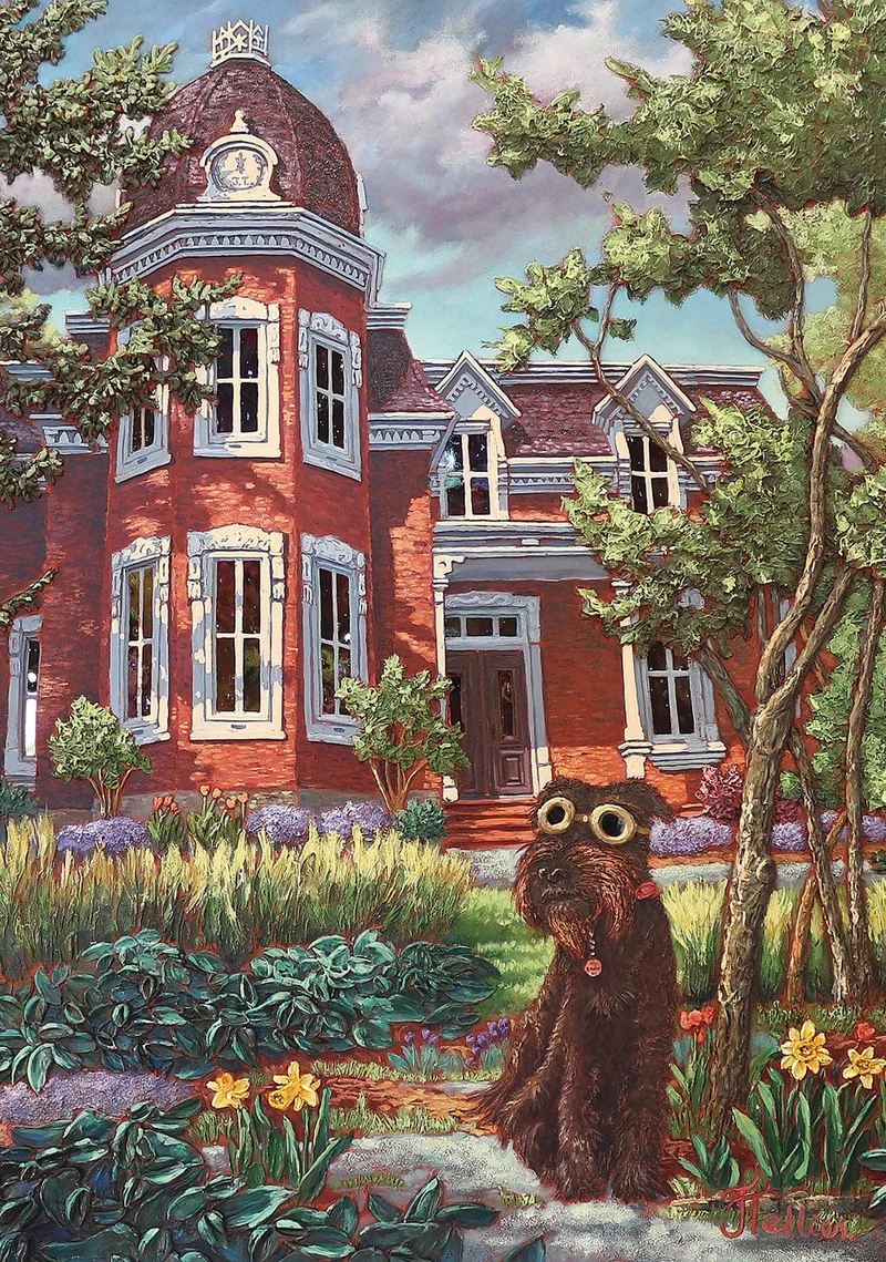 À demeure élégante, chien racé (1000 pcs)