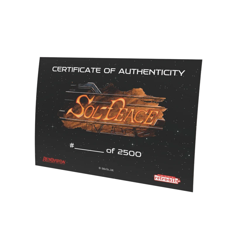 SOL-DEACE: Collector's Edition - Cartouche MEGA DRIVE / GENESIS