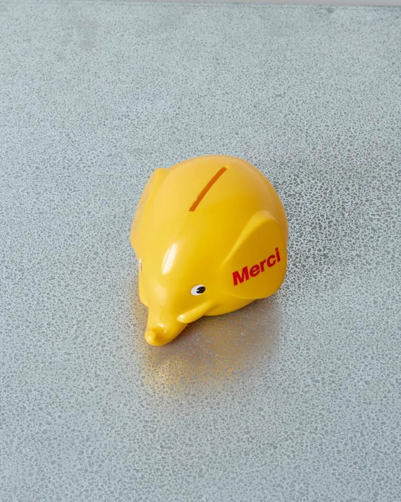 Merci - Tirelire Éléphant - Jaune