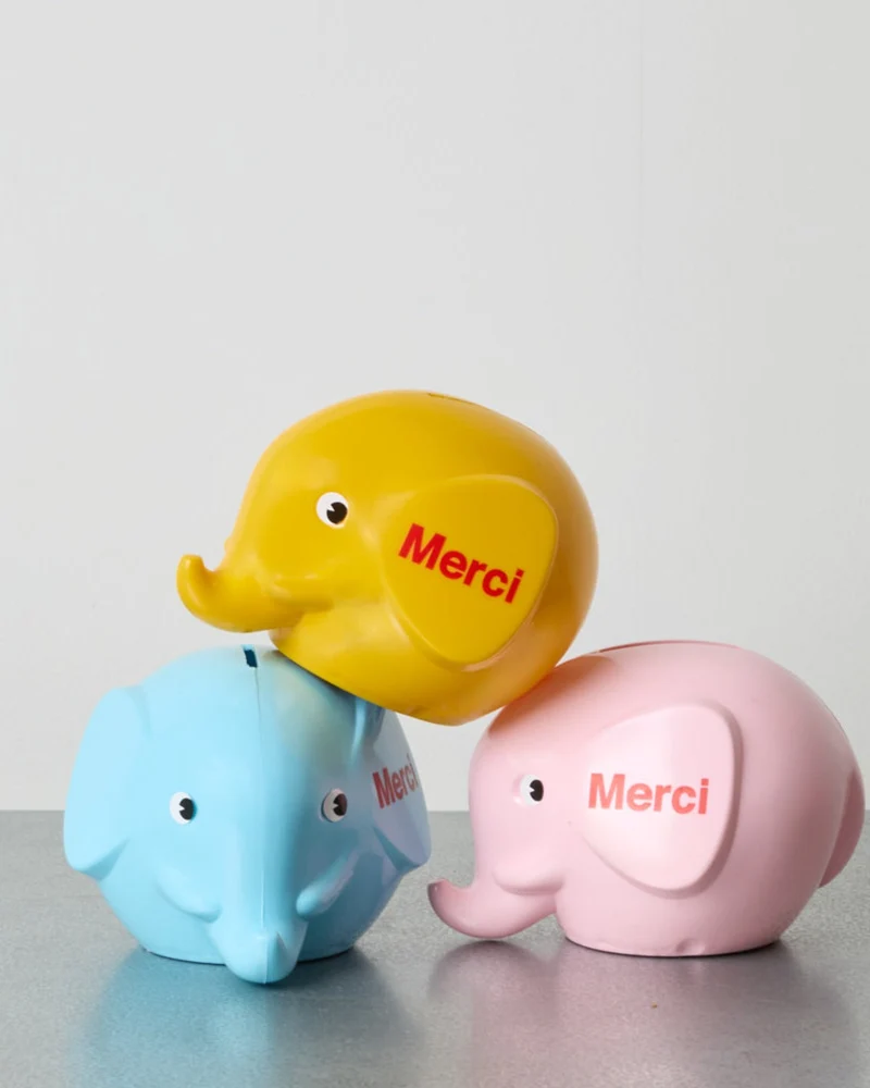 Merci - Tirelire Éléphant - Jaune