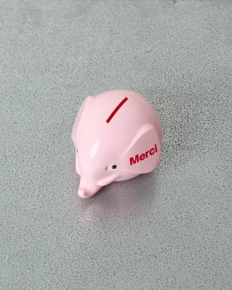 Merci - Tirelire Éléphant - Rose