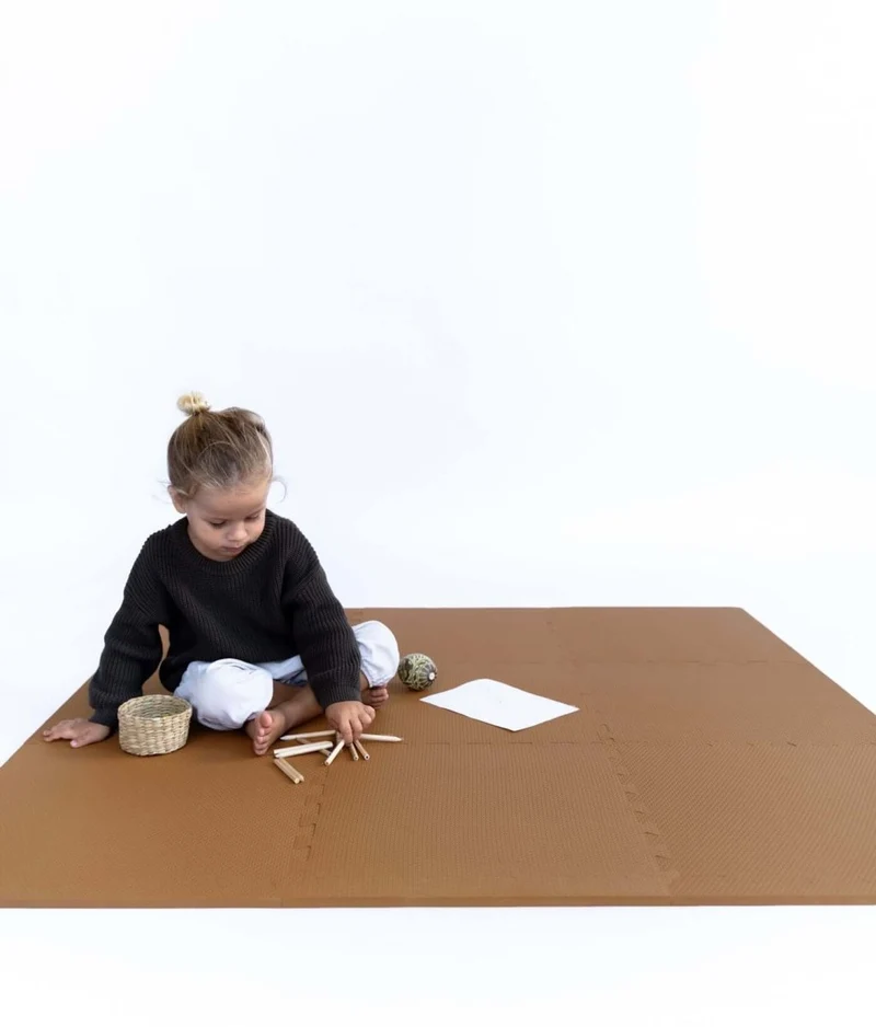 Tapis de Jeu Bébé Puzzle Classique - Camel