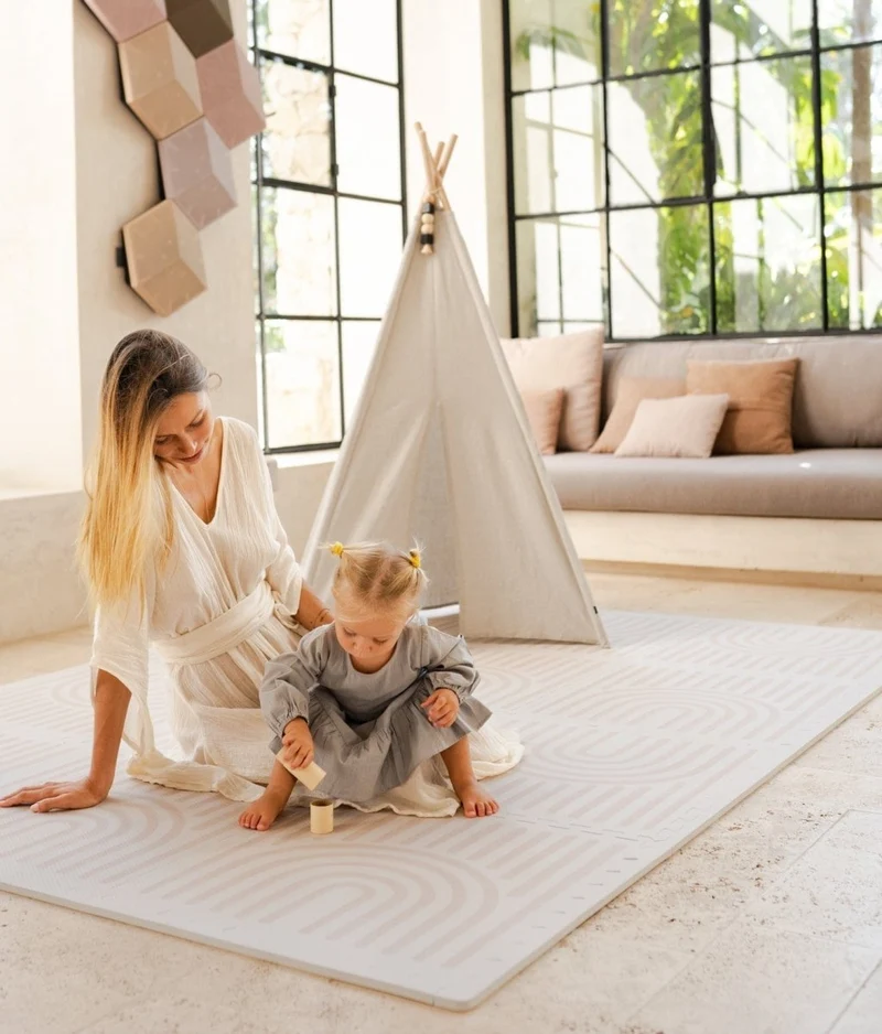 Tapis de Jeu Bébé - Linear Linen