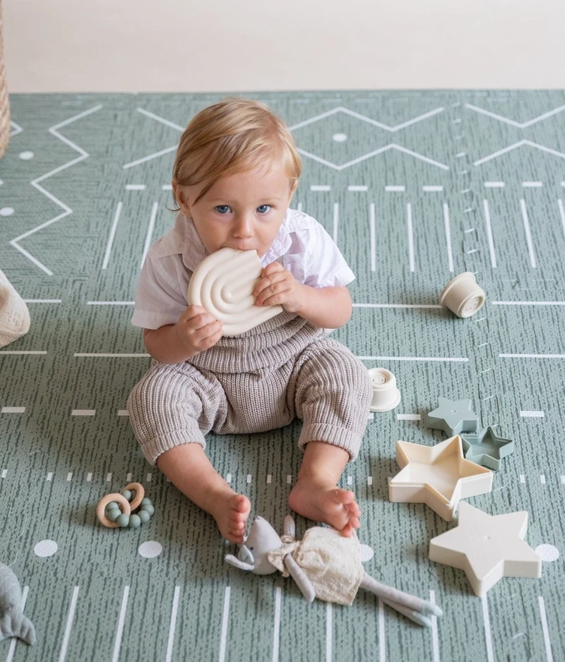 Tapis de Jeu Bébé - Berbère - Moss