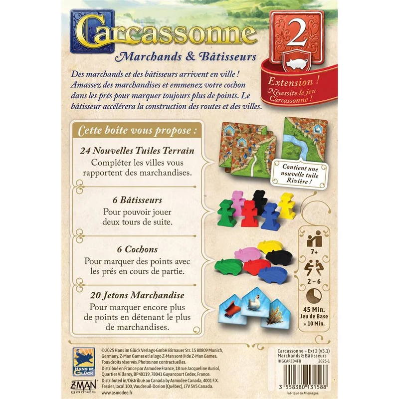 Carcassonne - Ext. 2 Marchands & Bâtisseurs (FR)
