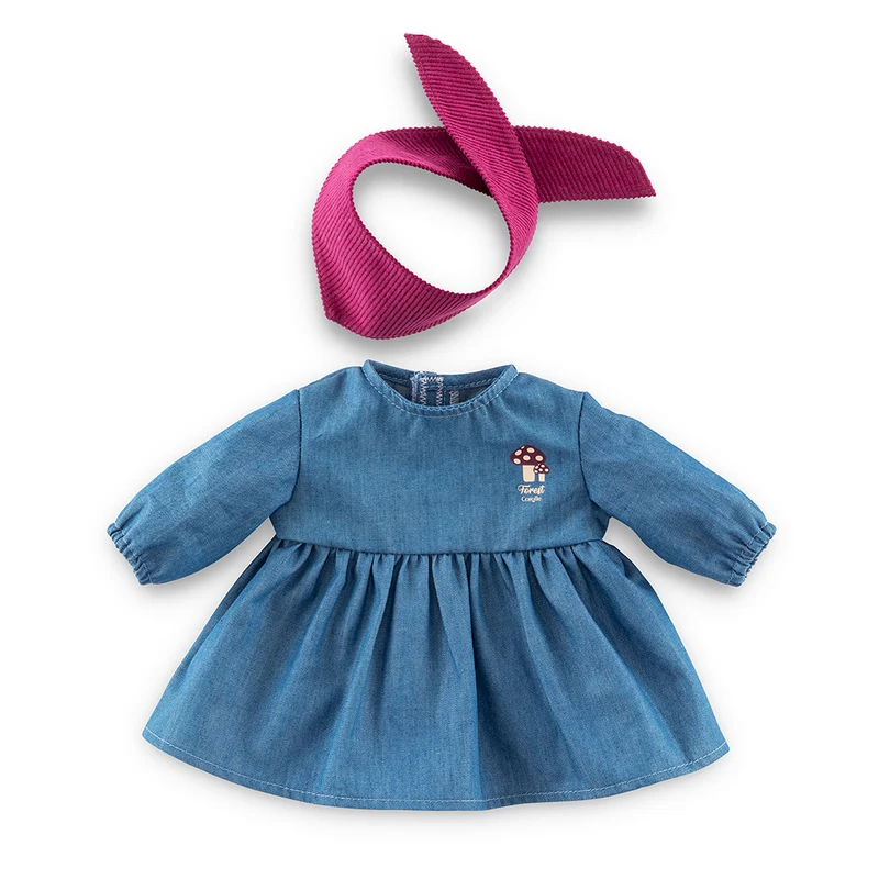 Robe en jean & foulard 36 cm