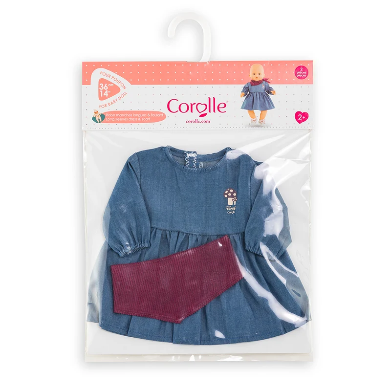 Robe en jean & foulard 36 cm
