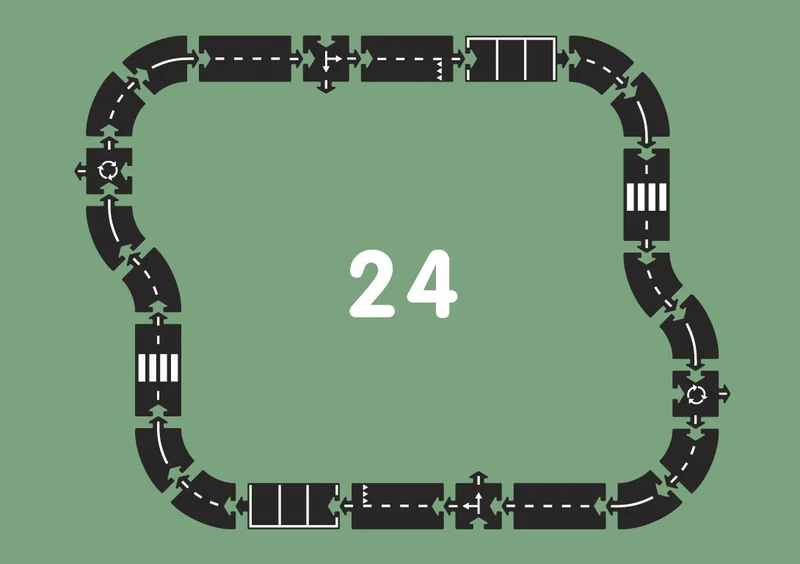 Circuit De Voiture Flexible - 24 Pièces Highway