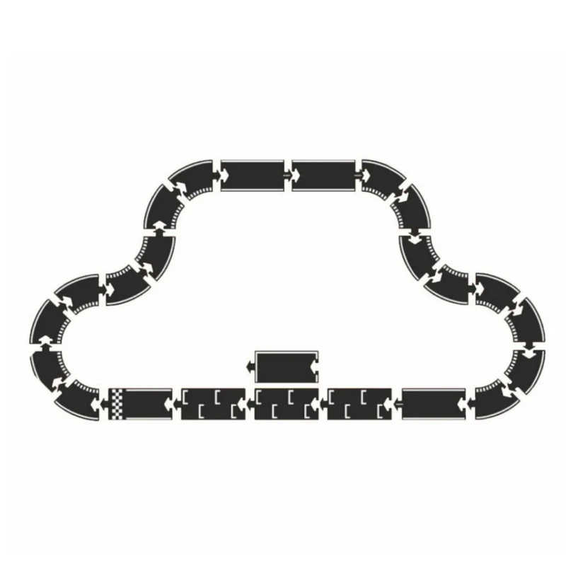Circuit de Voiture Flexible Grand Prix - 24 Pièces