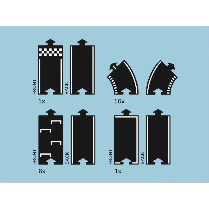 Circuit de Voiture Flexible Grand Prix - 24 Pièces