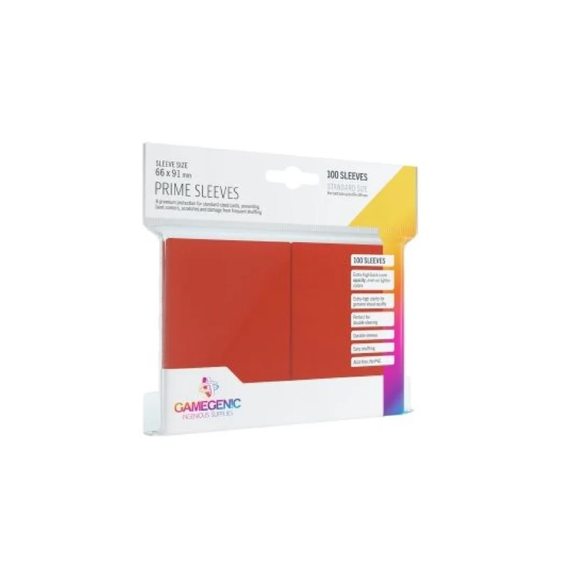 Gamegenic Game Sleeves: Prime Red 66x91mm (100)