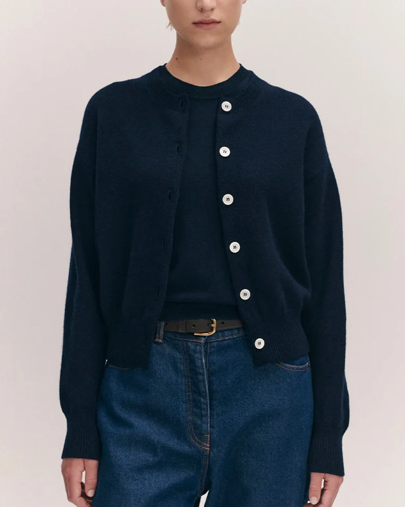 & Daughter - Cardigan Ada - Marine