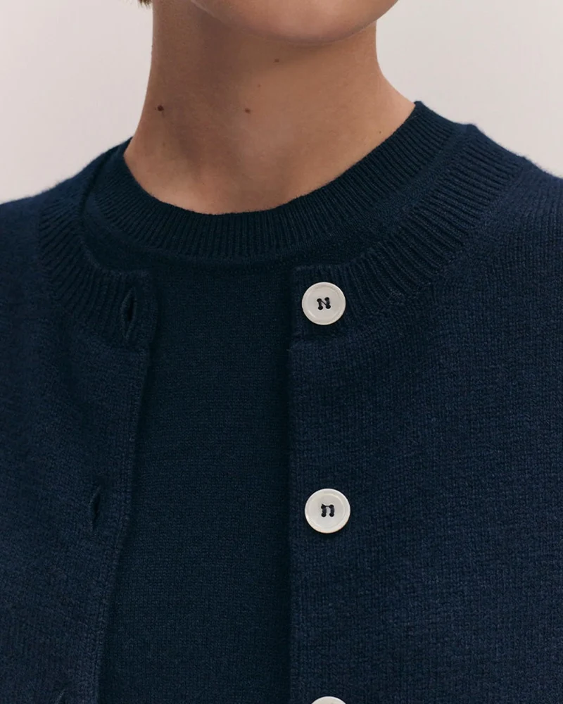 & Daughter - Cardigan Ada - Marine