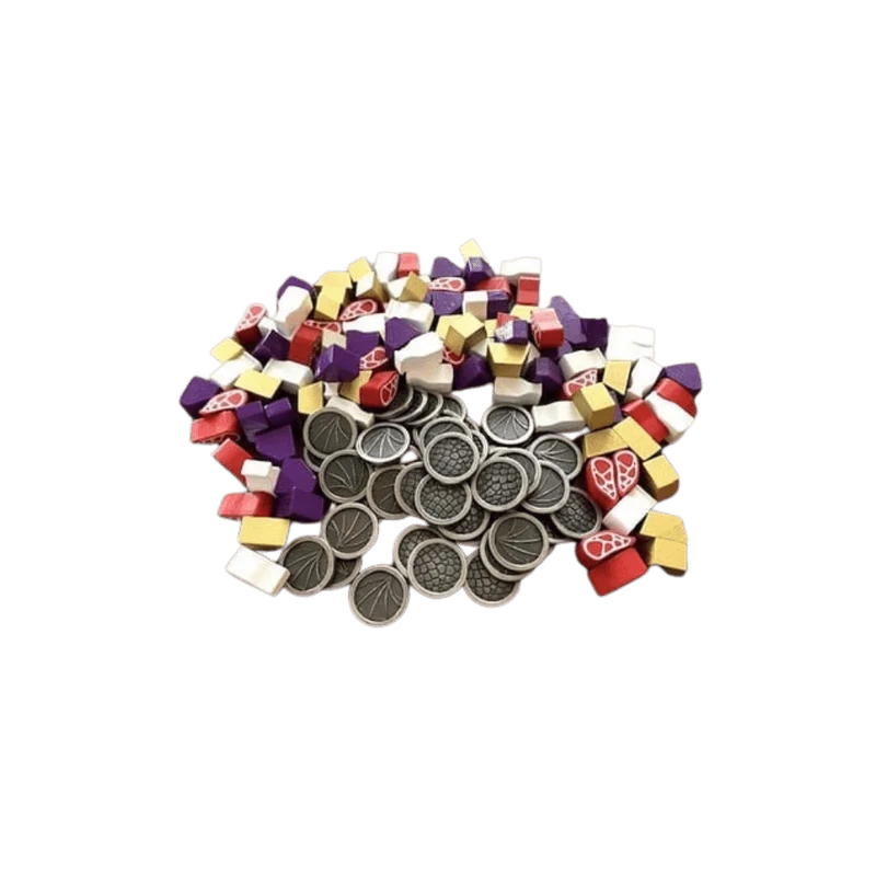 Wyrmspan Upgrade Pack (Metal Coins & Wooden Resources)