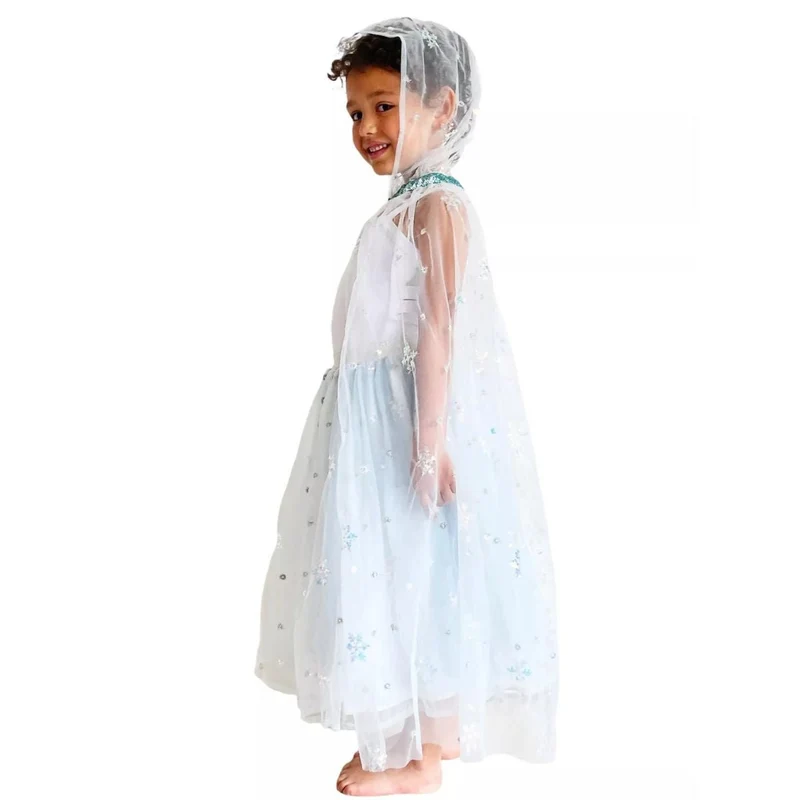 Déguisement Cape Princesse Des Glaces Bleu