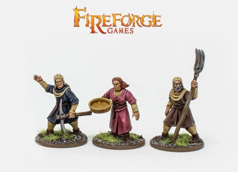 Fireforge - Folk Rabble (18 figurines de villageois)