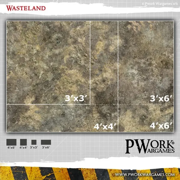 Tapis de jeu néoprène - Wasteland - 90x90 cm