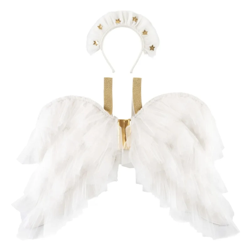 Déguisement Ailes D'ange En Tulle Avec Couronne D'étoiles