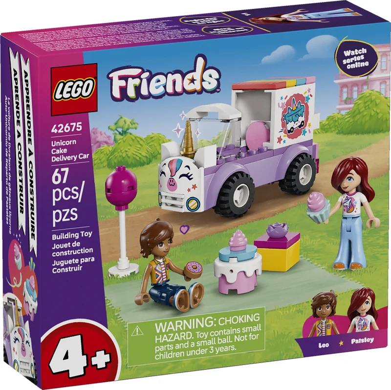 La voiture de livraison de gâteaux licorne