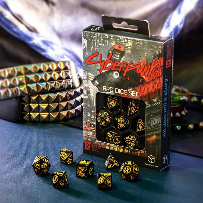Set de dés JDR - Cyberpunk Red - Sale Boulot