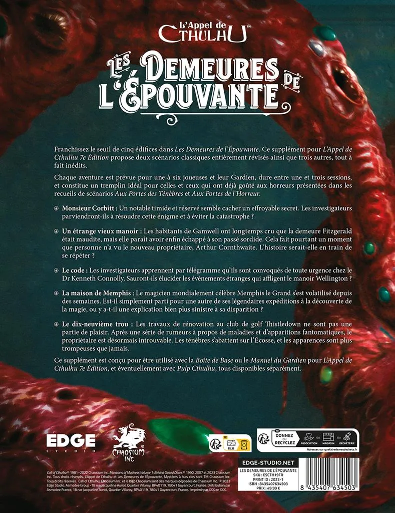 L'Appel de Cthulhu - Les demeures de l'épouvante