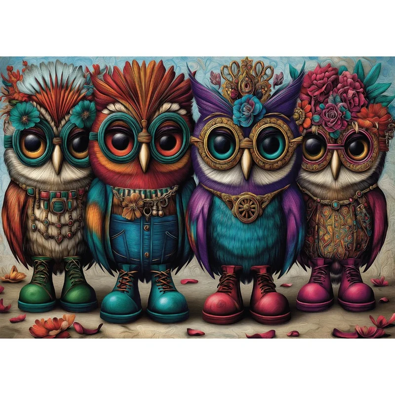 Booted Owl Quartet, 1000 pièces