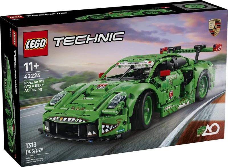 La voiture de course Porsche 911 GT3 R REXY AO Rac